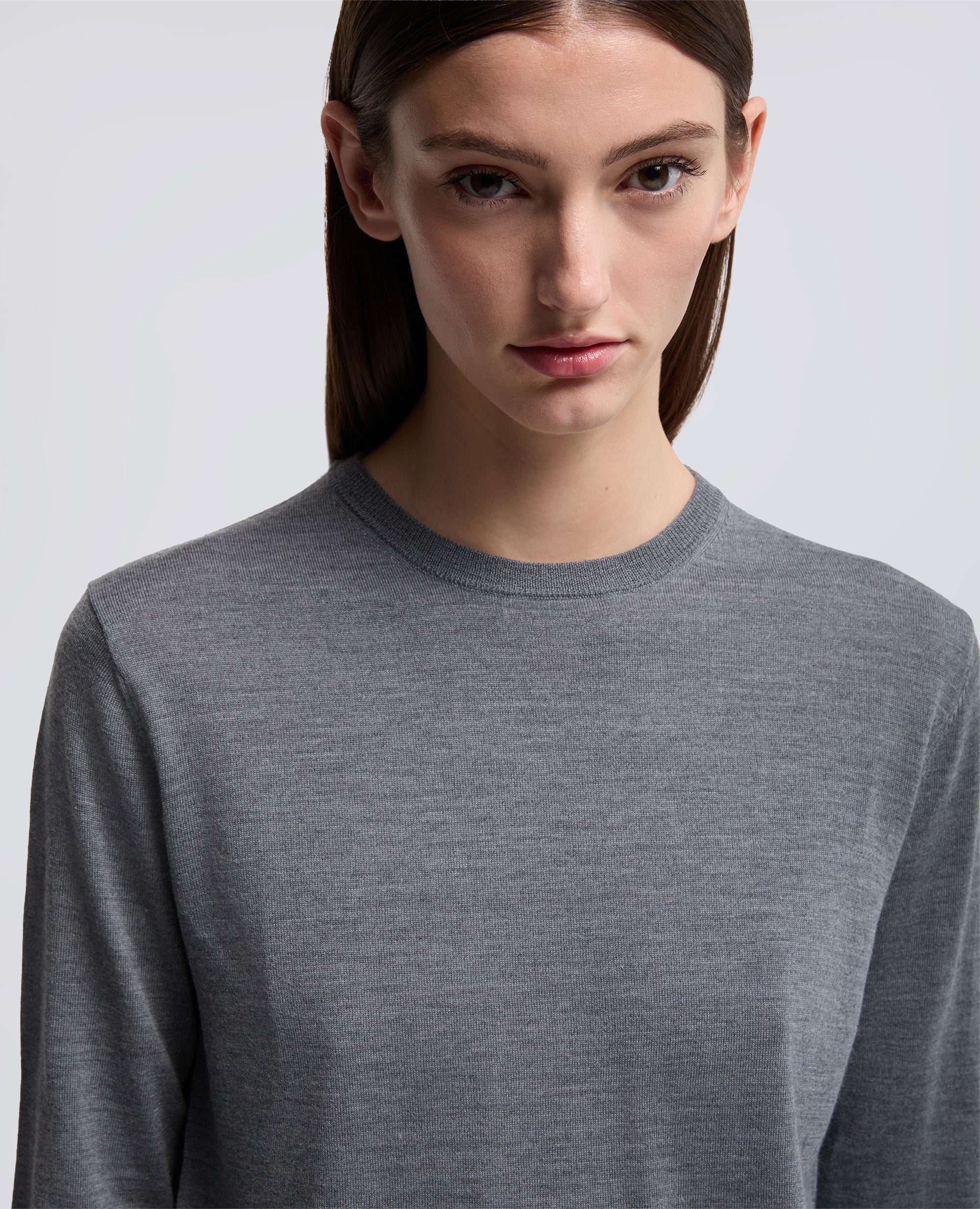MAGLIA GIROCOLLO IN LANA MERINO - GRIGIO - Image 4