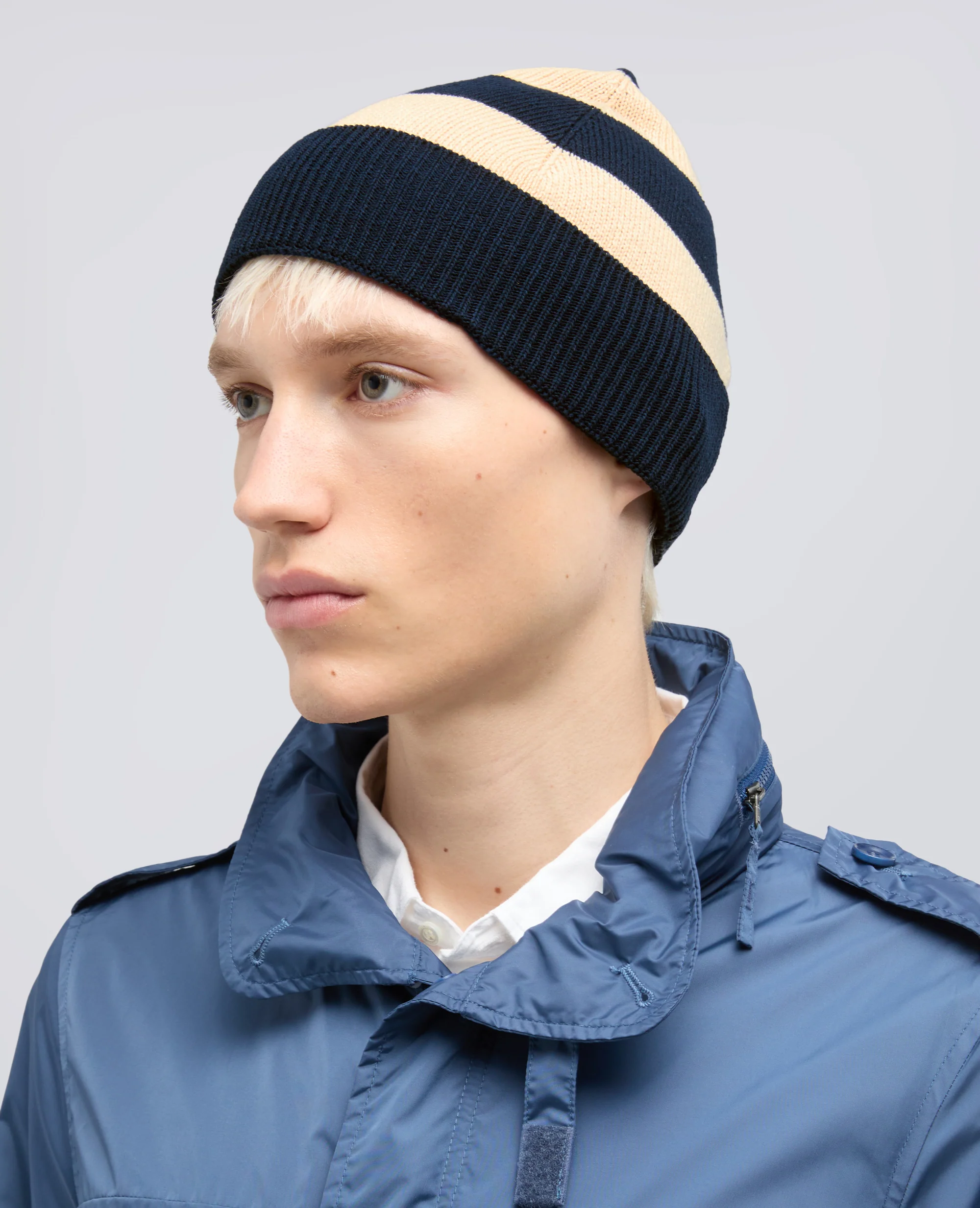 CAPPELLO IN COTONE GIAPPONESE DRY TOUCH - CORDA/BLU - Image 4