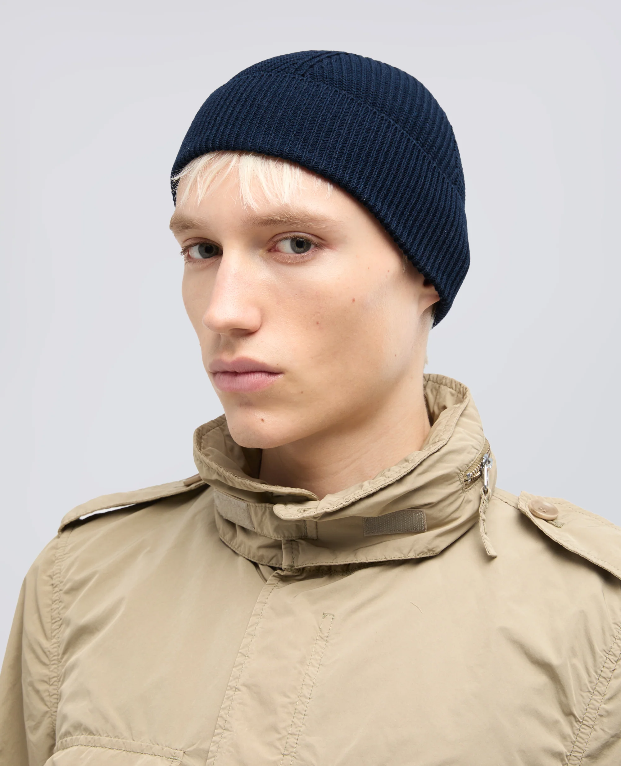 CAPPELLO IN COTONE GIAPPONESE DRY TOUCH - NAVY - Image 3