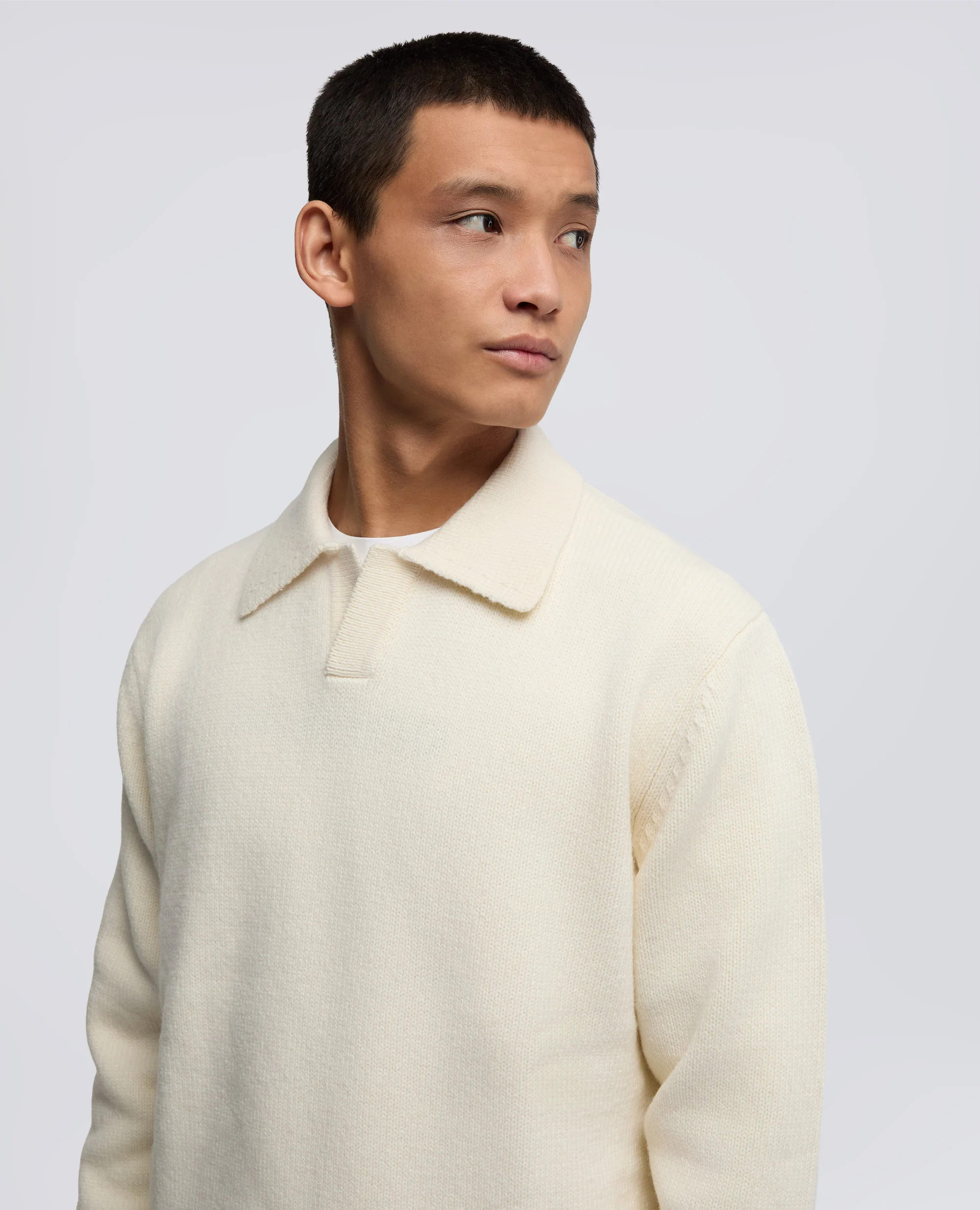 POLO IN MISTO LANA - NATURALE - Image 4