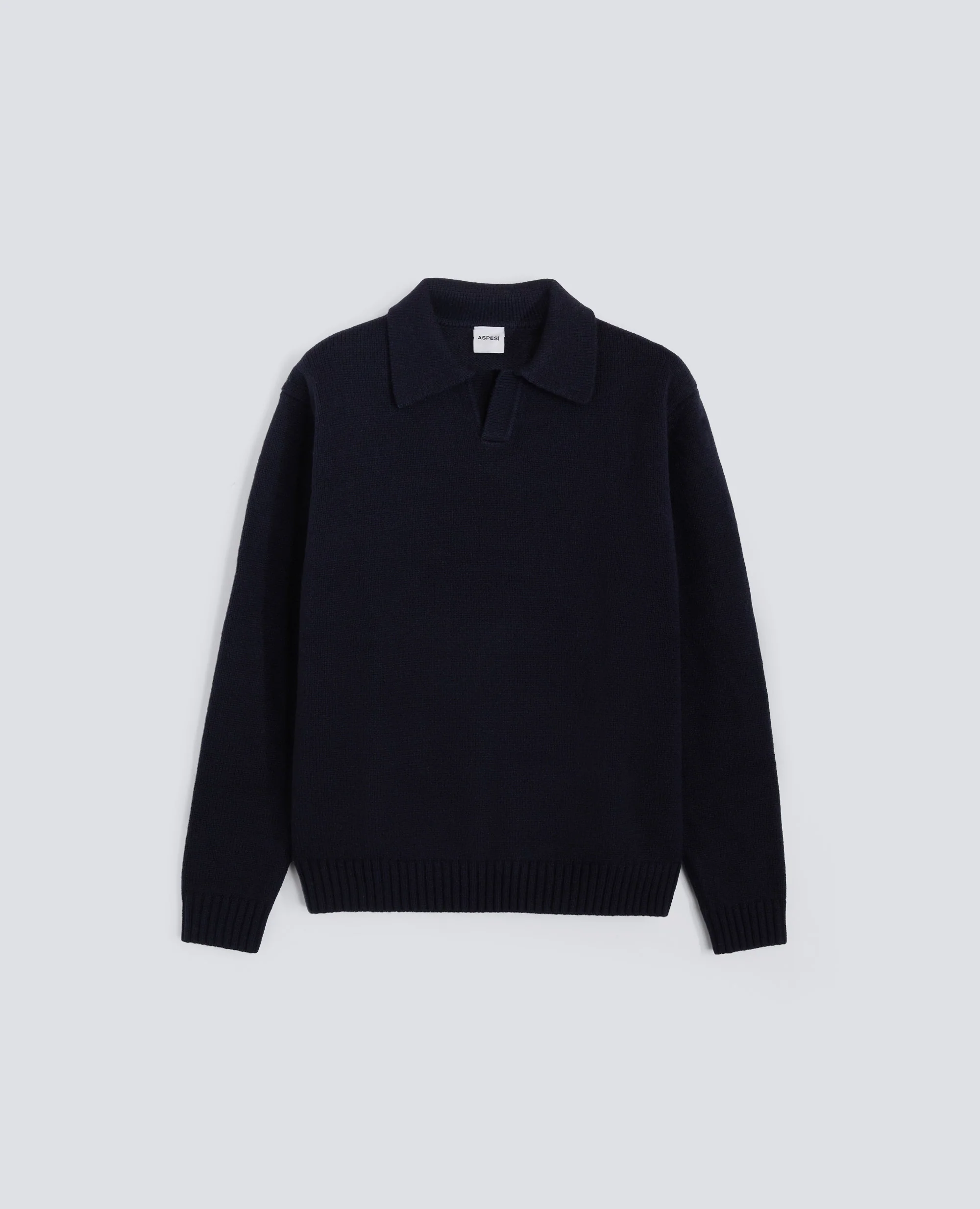 POLO IN MISTO LANA - NAVY