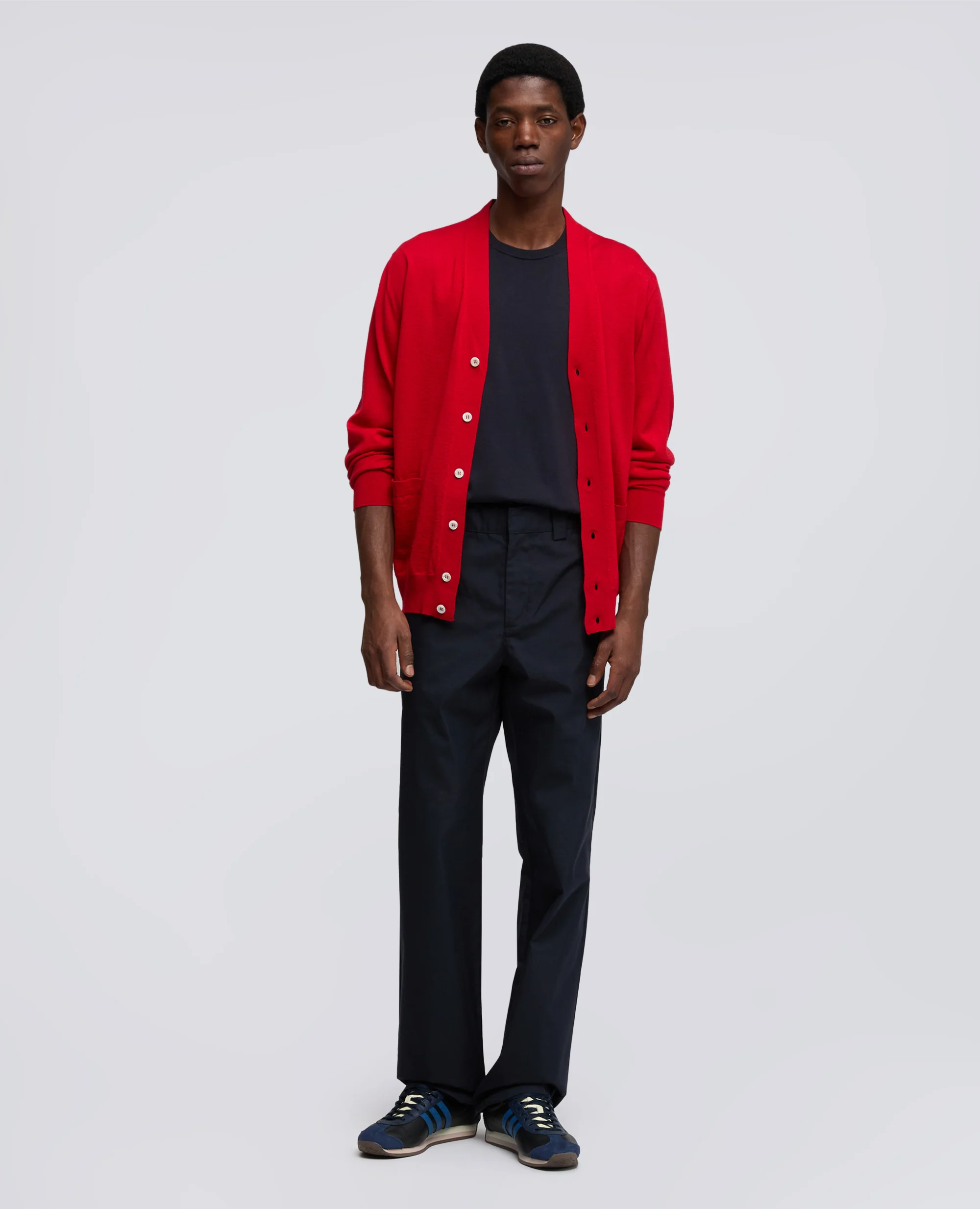 CARDIGAN IN LANA E SETA - ROSSO - Image 2