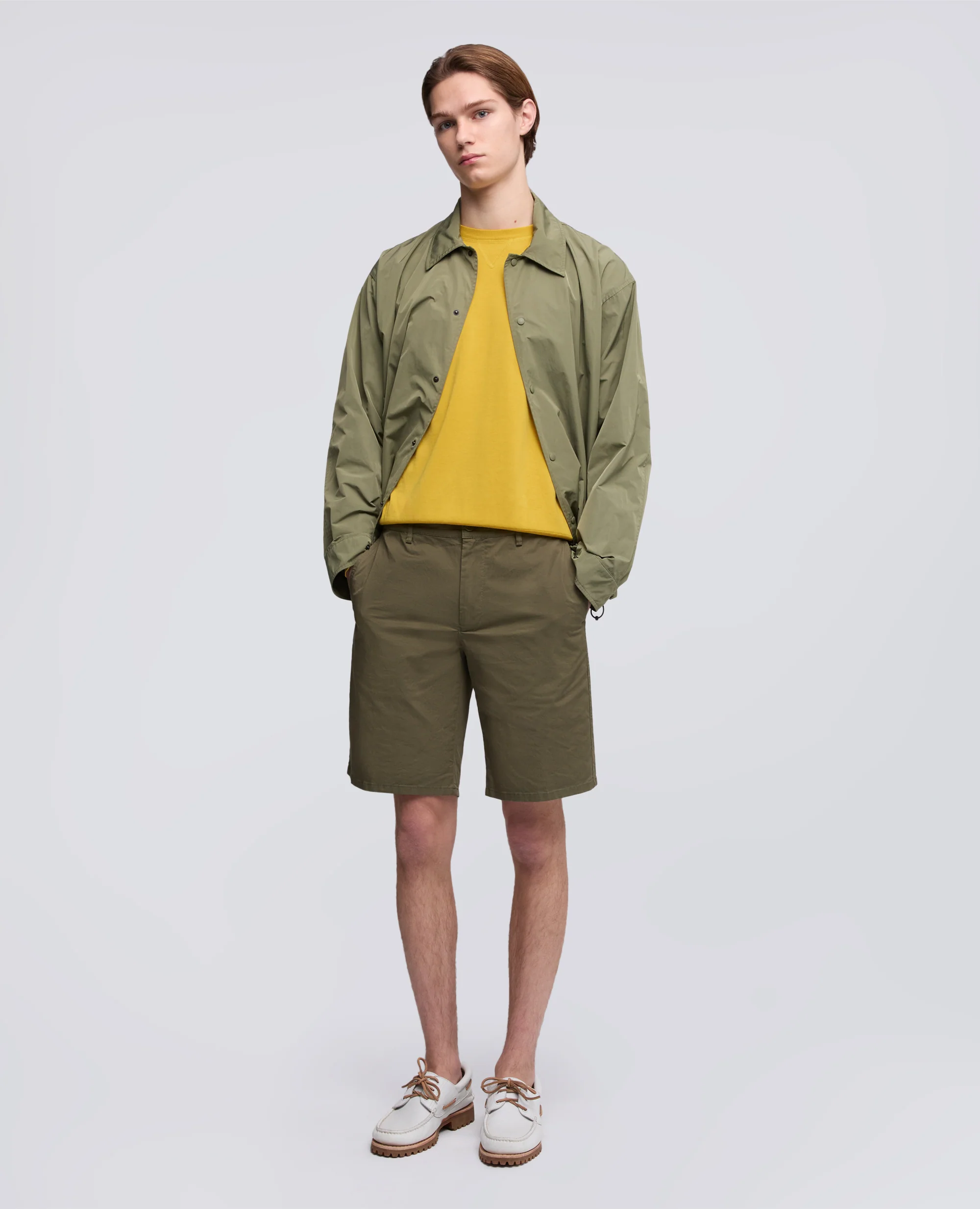 MAGLIA GIROCOLLO IN COTONE - GIALLO - Image 2