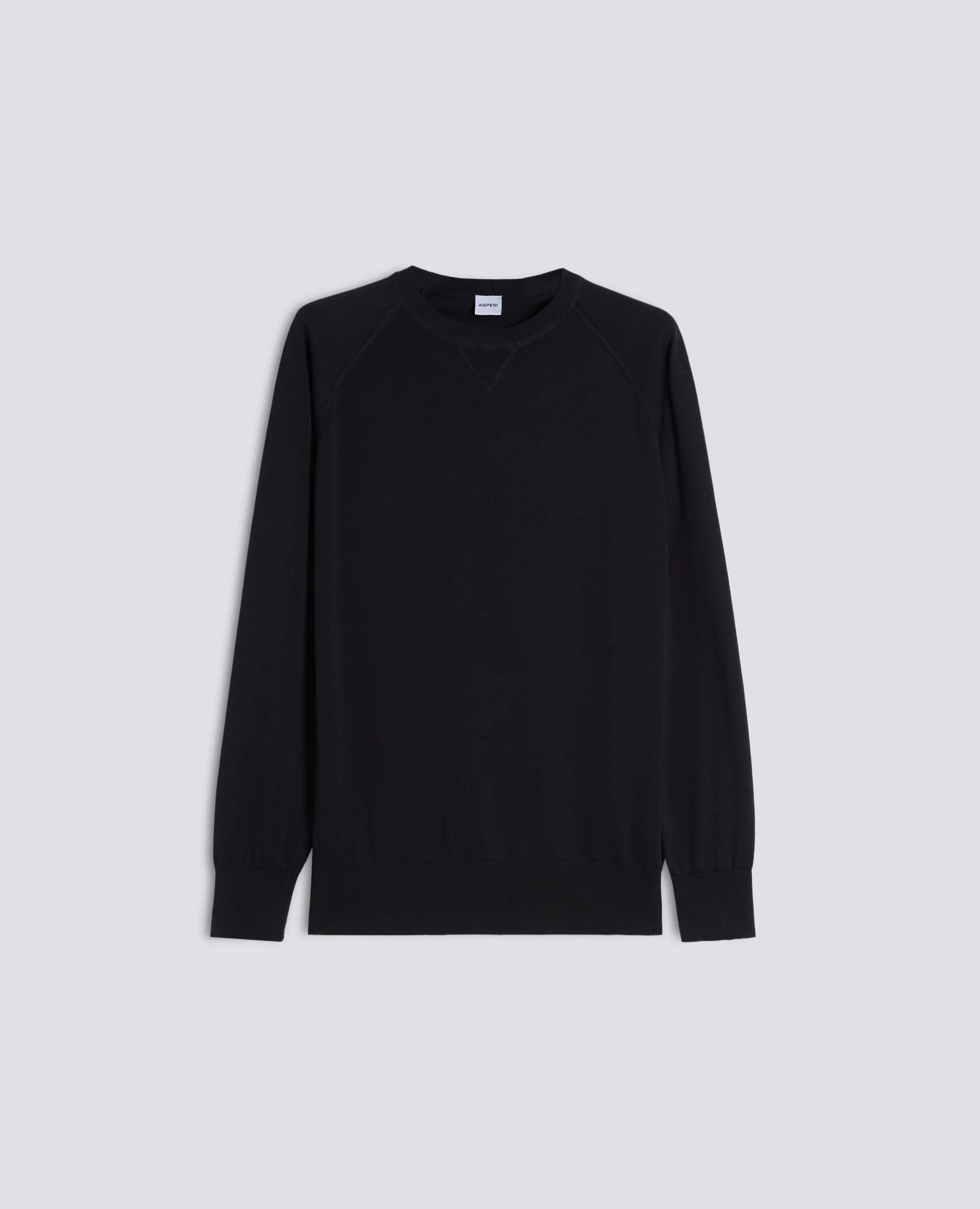 MAGLIA GIROCOLLO IN COTONE - NAVY