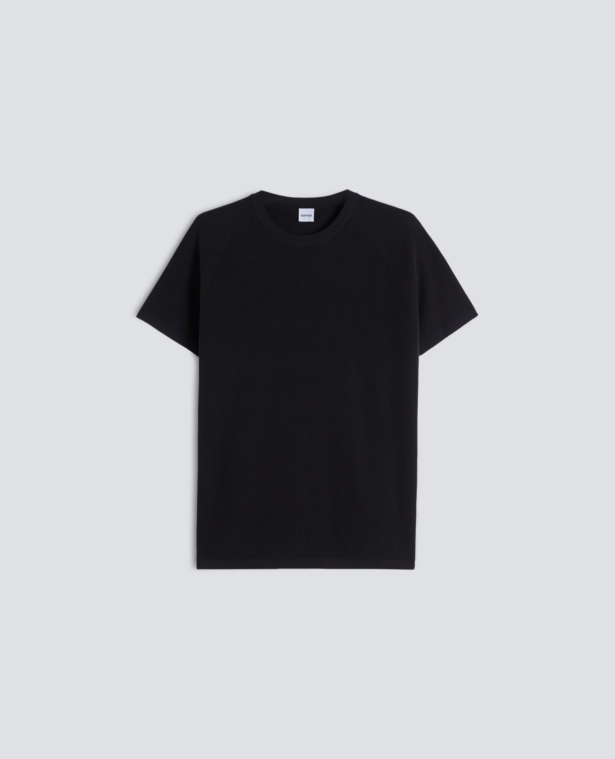 MAGLIA RAGLAN IN MICRO WAFFLE DI COTONE - NAVY