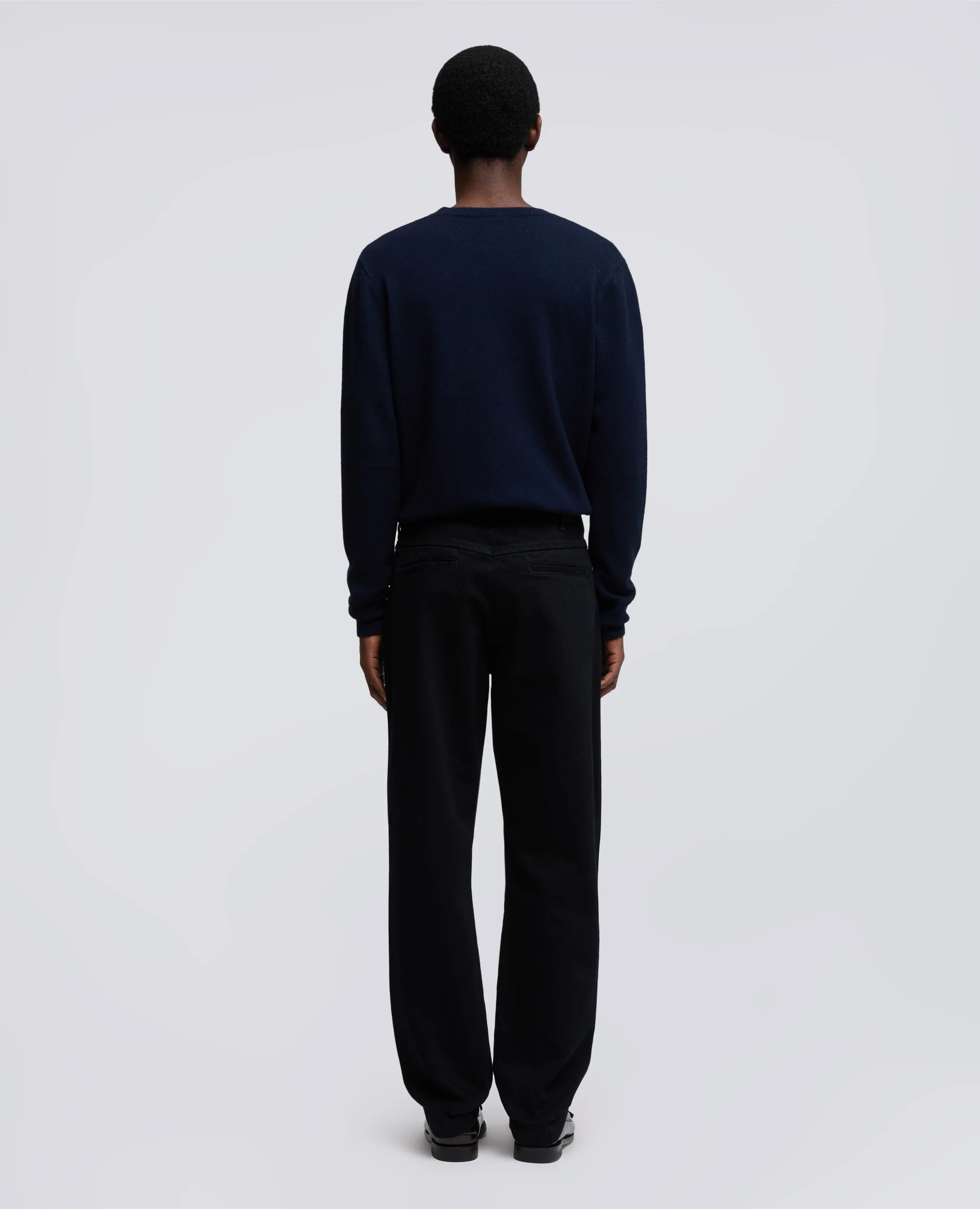 PANTALONE IN DENIM DI COTONE E POLIESTERE RICICLATO - DENIM SCURO - Image 3