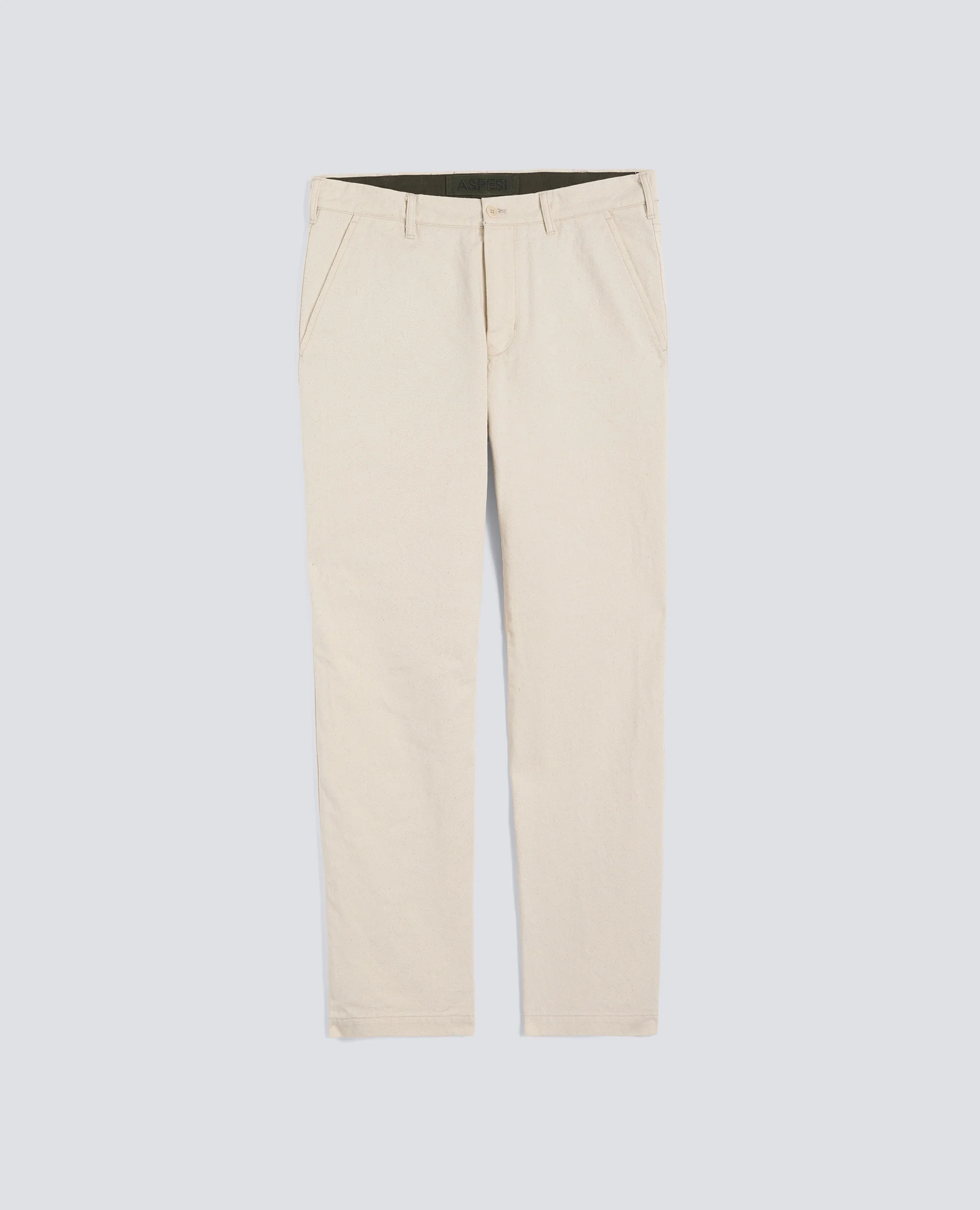 PANTALONE IN BULL DI COTONE NATURALE - NATURALE
