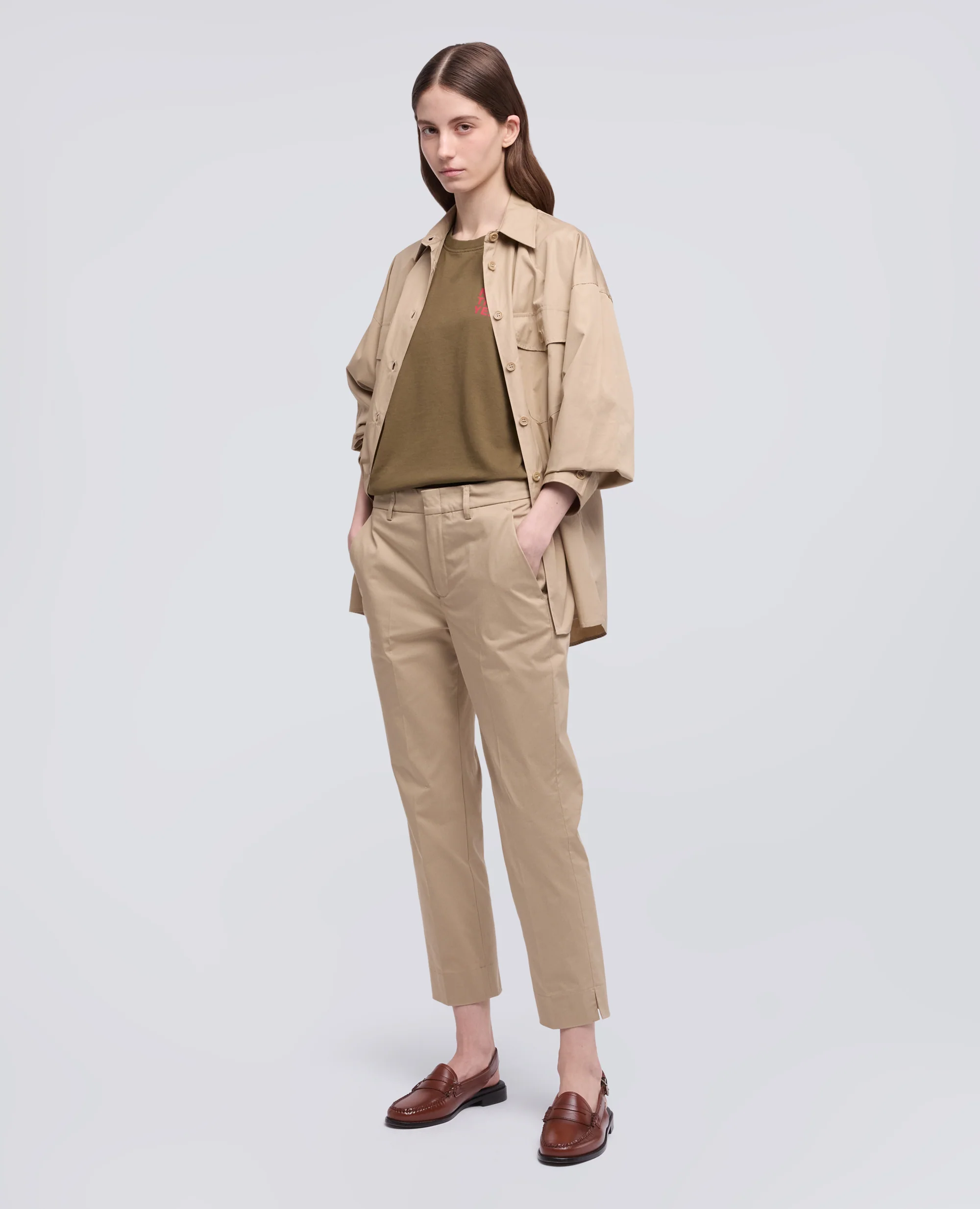 T-SHIRT IN JERSEY DI COTONE ORGANICO CON STAMPA "NOT THIS YEAR" - MILITAR+SCRITTA ROSS - Image 2