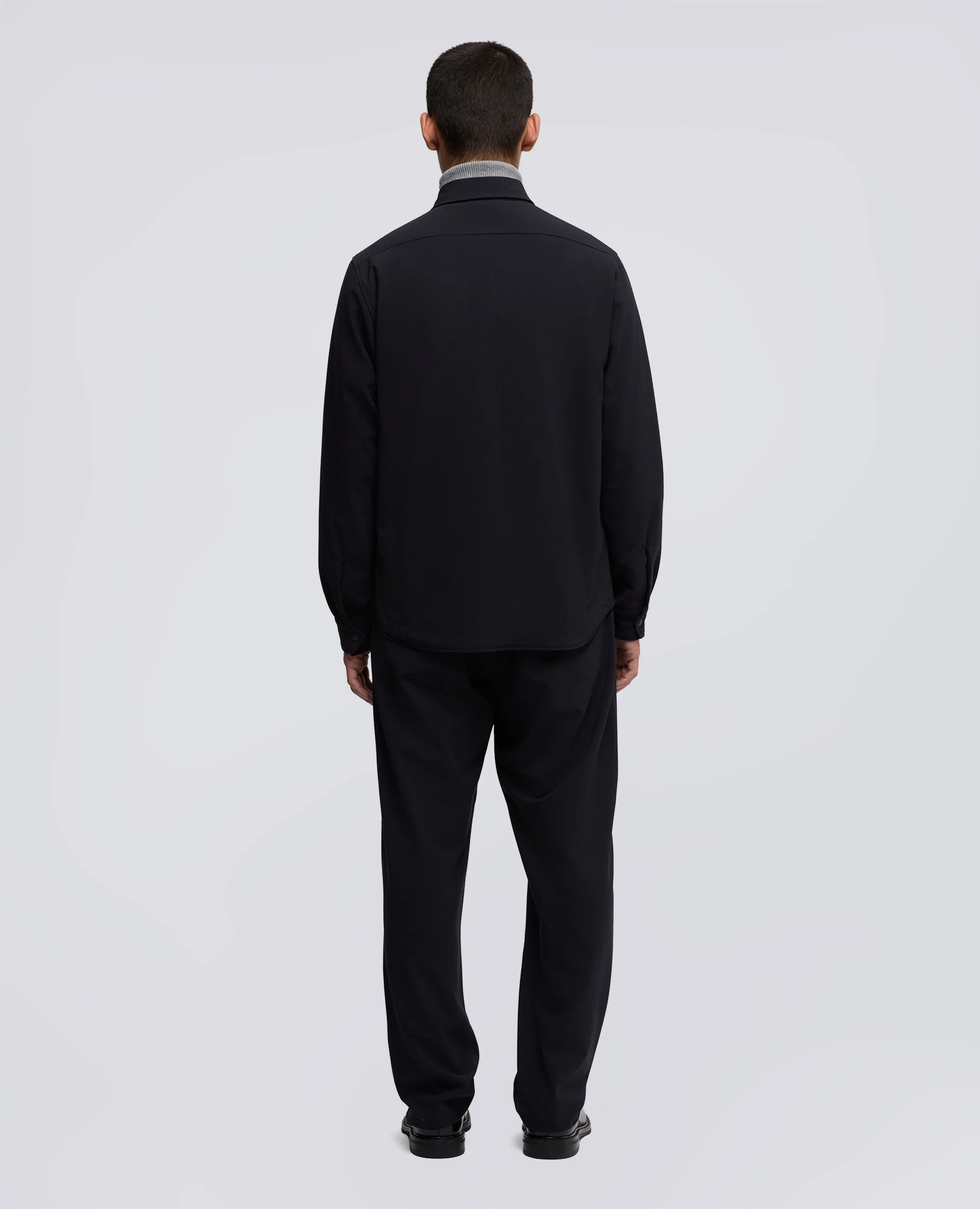 OVERSHIRT IN FLANELLA IMBOTTITA - NAVY - Image 3