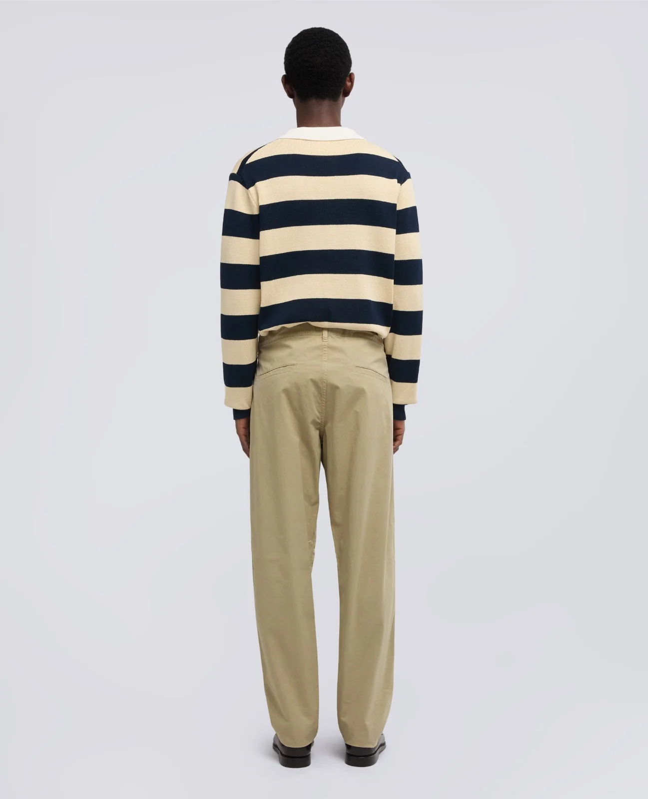 PANTALONE CHINO IN GABARDINA DI COTONE - BEIGE - Image 3