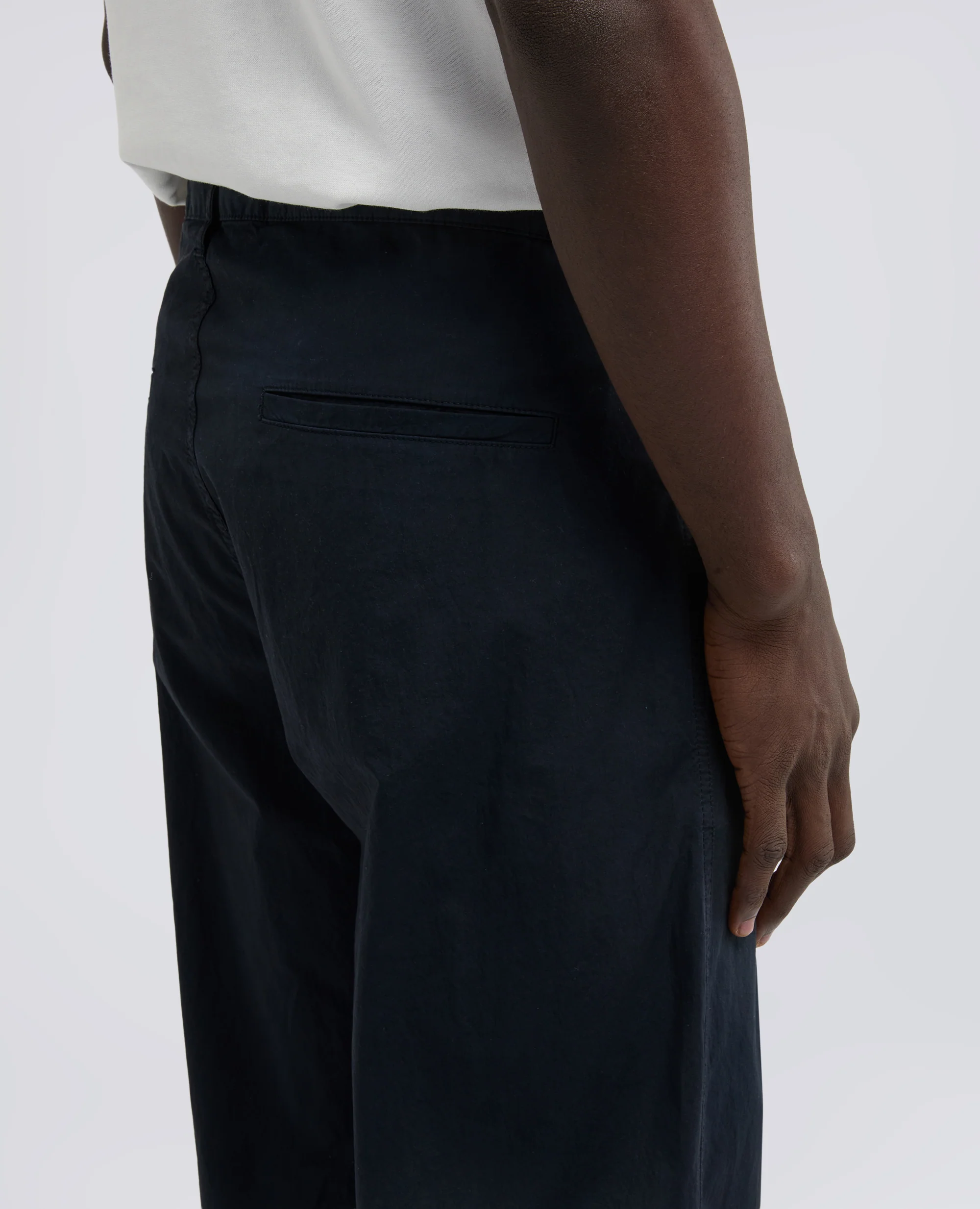 PANTALONE CHINO IN GABARDINA DI COTONE - NAVY - Image 4