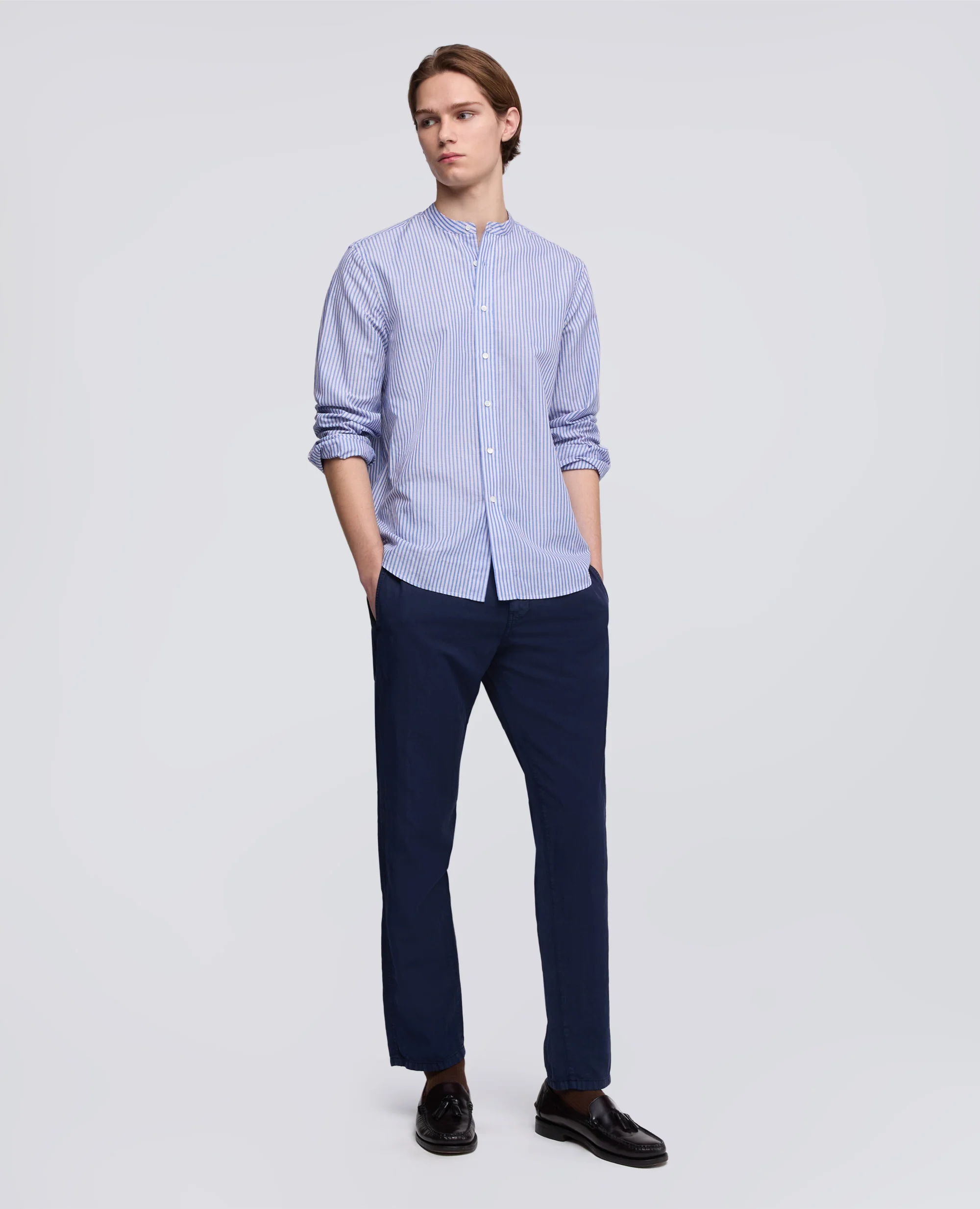 PANTALONE FUNZIONALE IN MISTO COTONE, LYOCELL E LINO - BLUETTE - Image 2