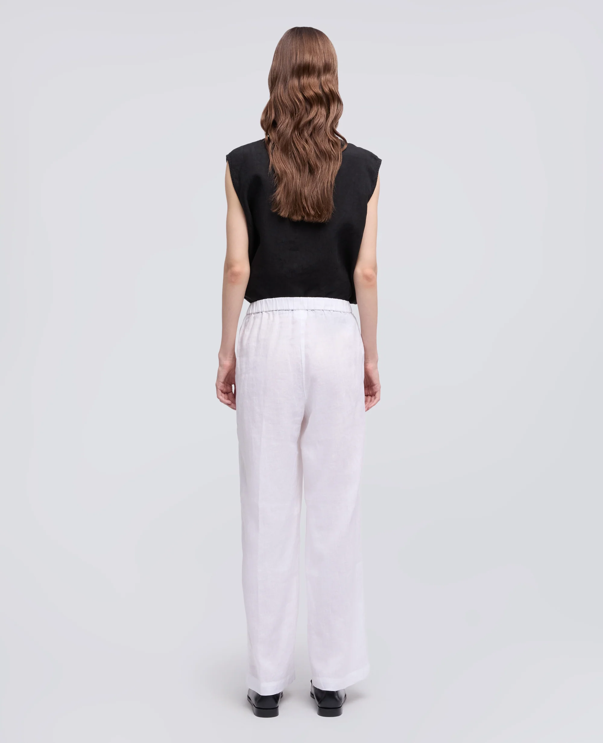 PANTALONE IN LINO - BIANCO - Image 3