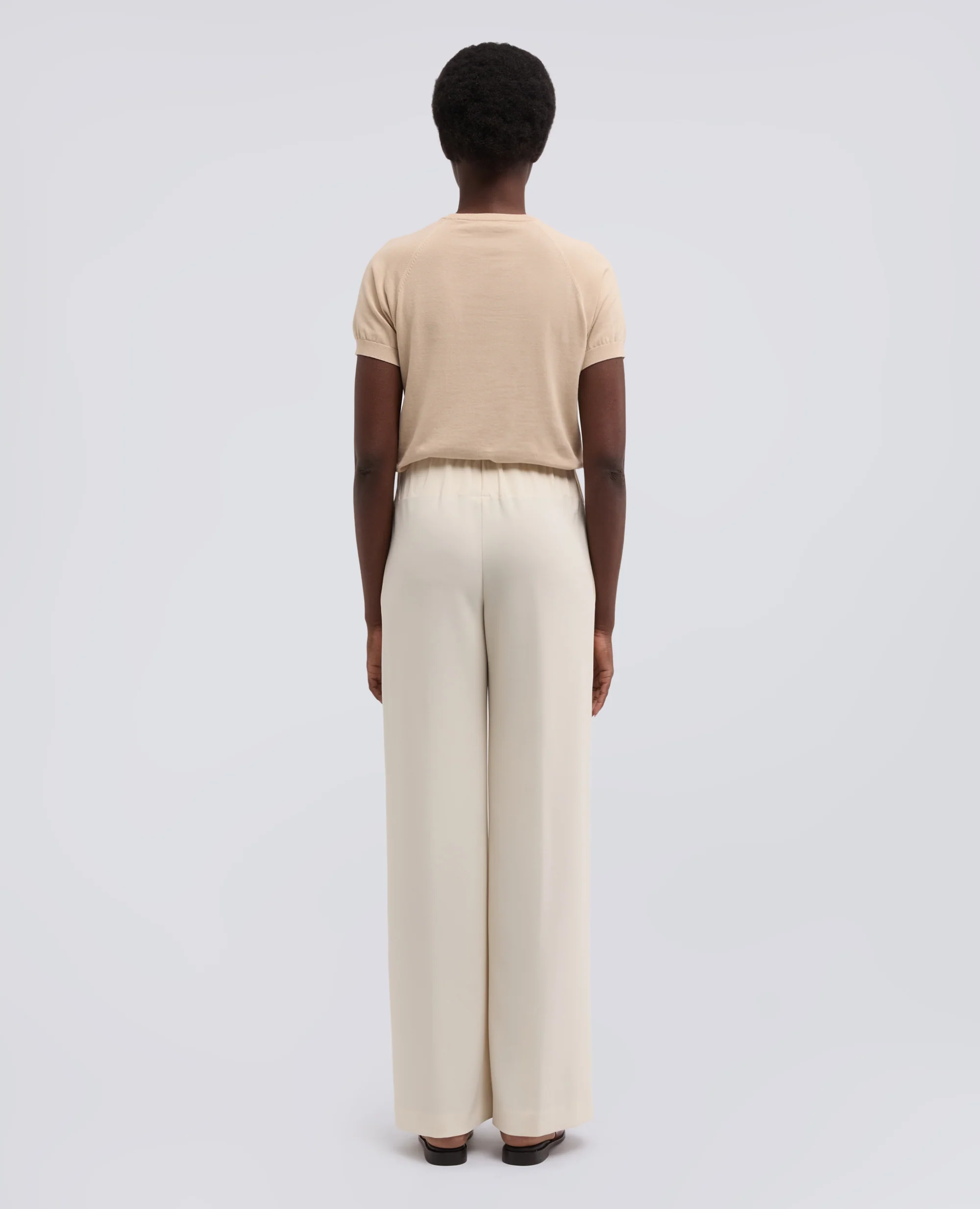 PANTALONE MOD.0112 IN TRIACETATO E POLIESTERE - NATURALE - Image 3