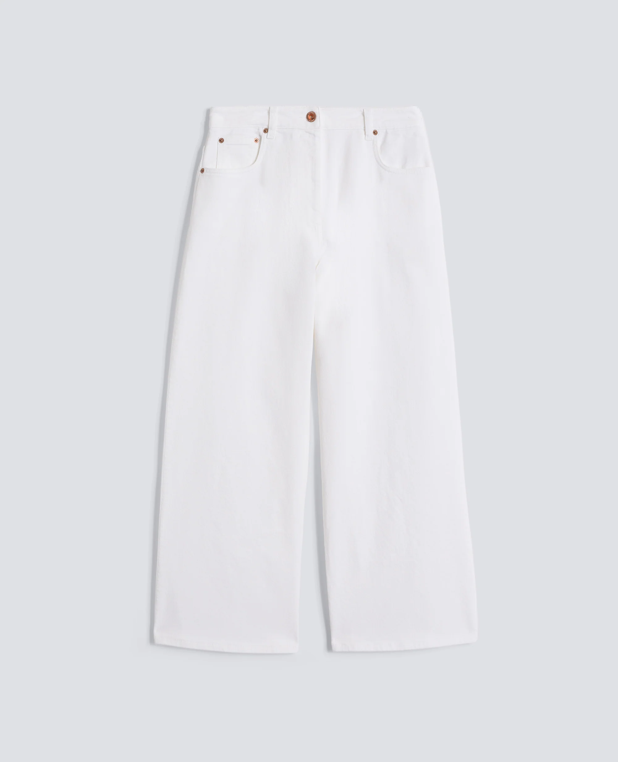 PANTALONE IN DENIM DI COTONE STRETCH - BIANCO