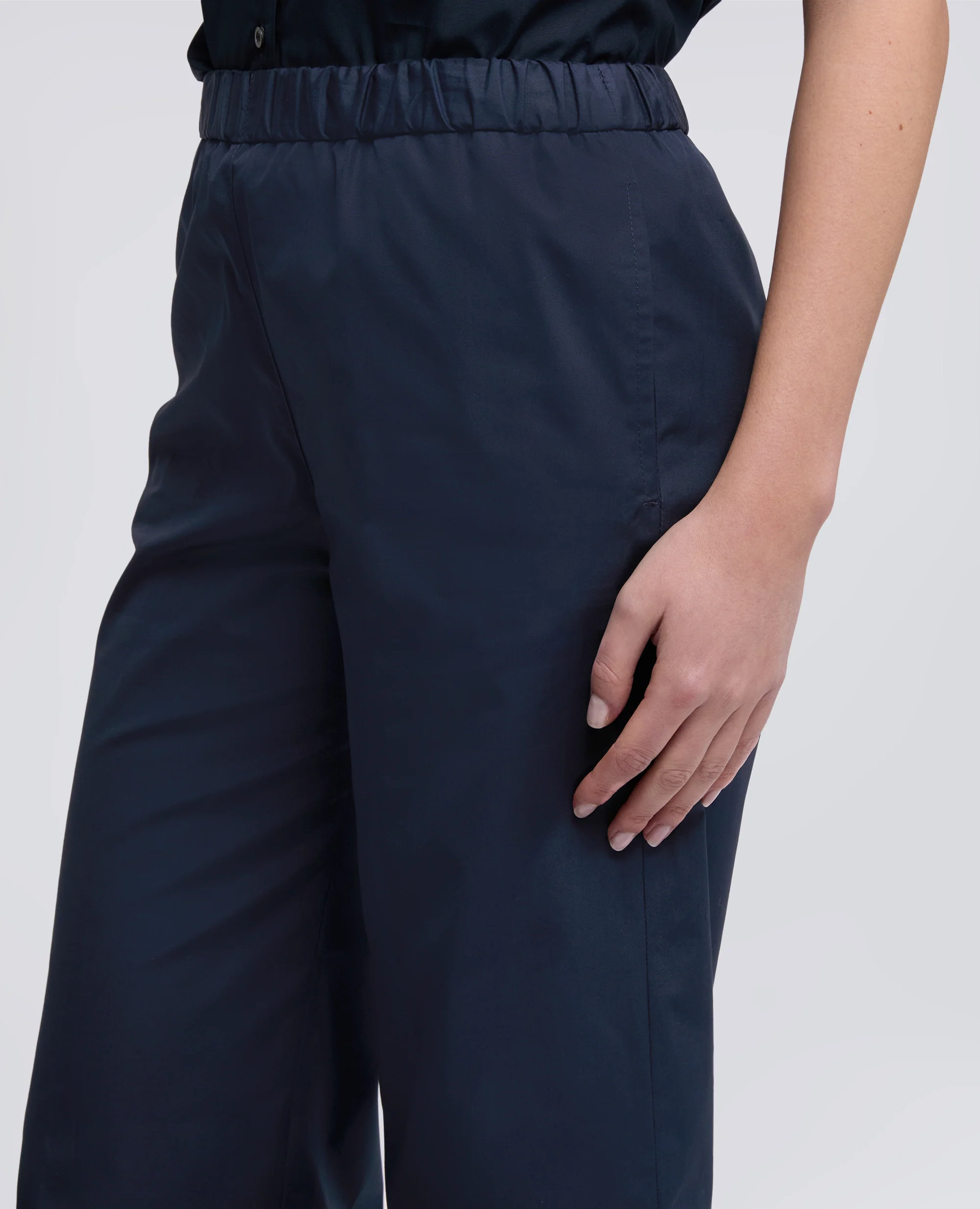 PANTALONE MOD.0128 IN POPELINE DI COTONE - NAVY - Image 4