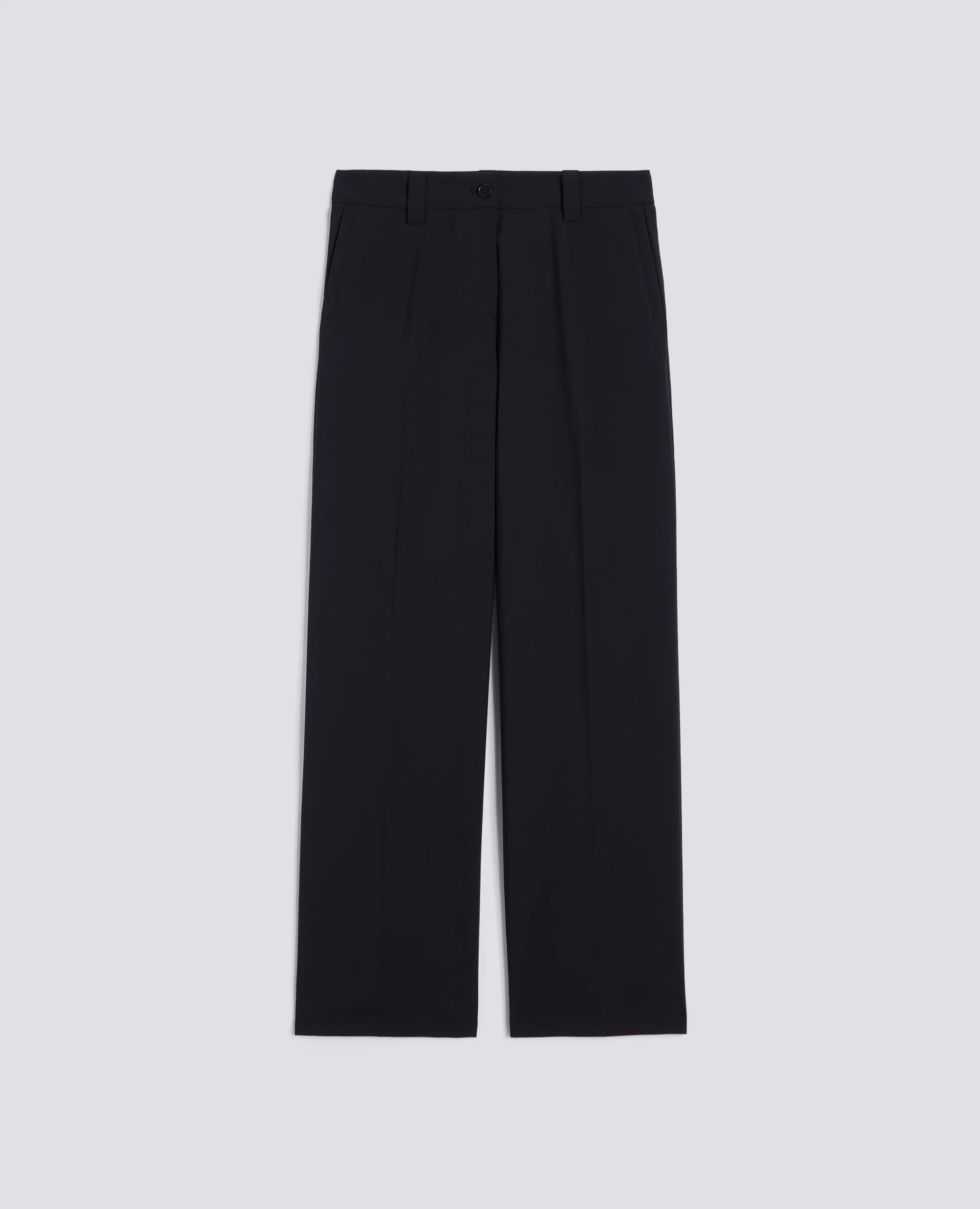PANTALONE IN TELA TECNICA IN LANA E MICROFIBRA DI POLIESTERE - BLU/BLACK