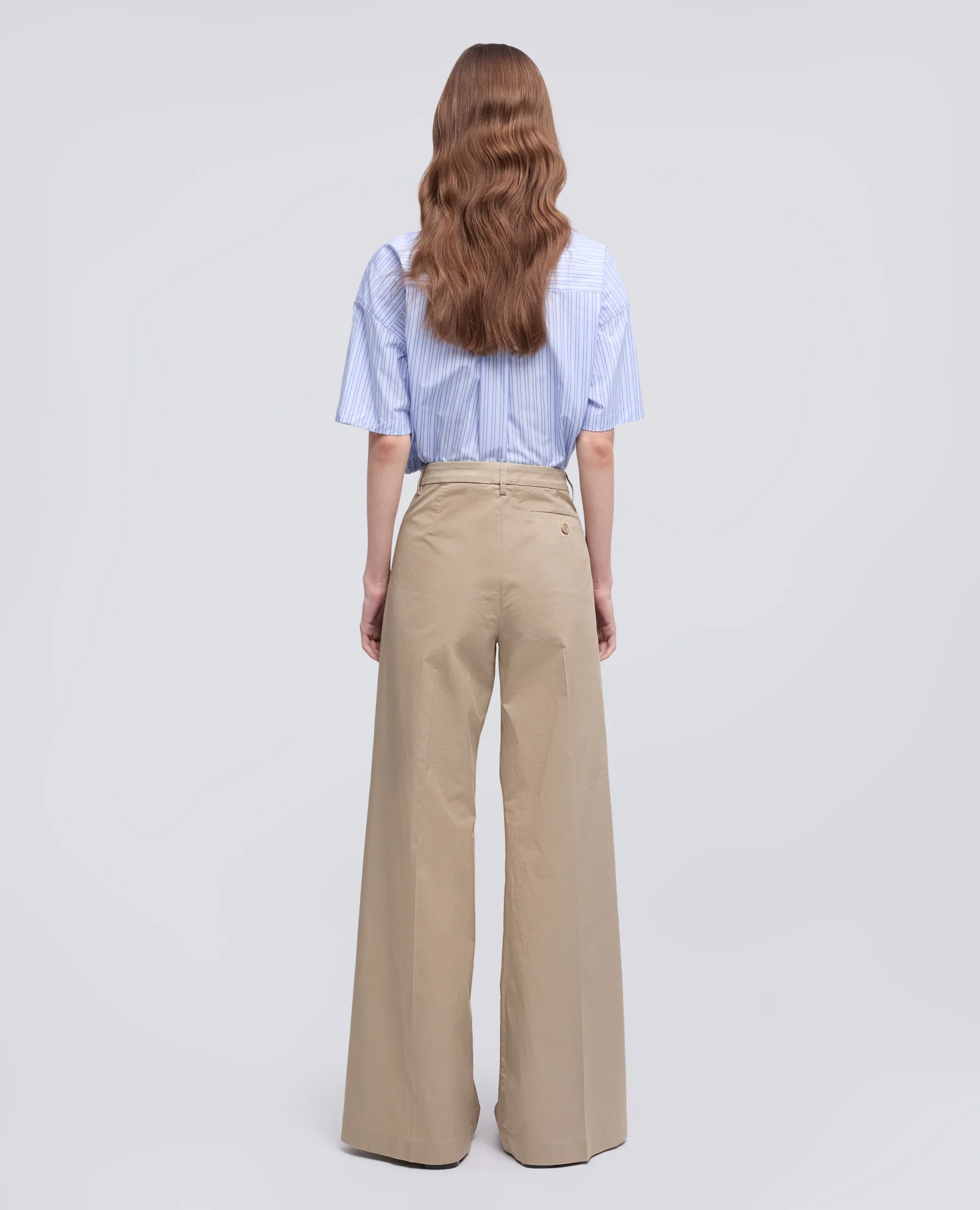 PANTALONE IN TWILL DI COTONE STRETCH - COLONIALE - Image 3