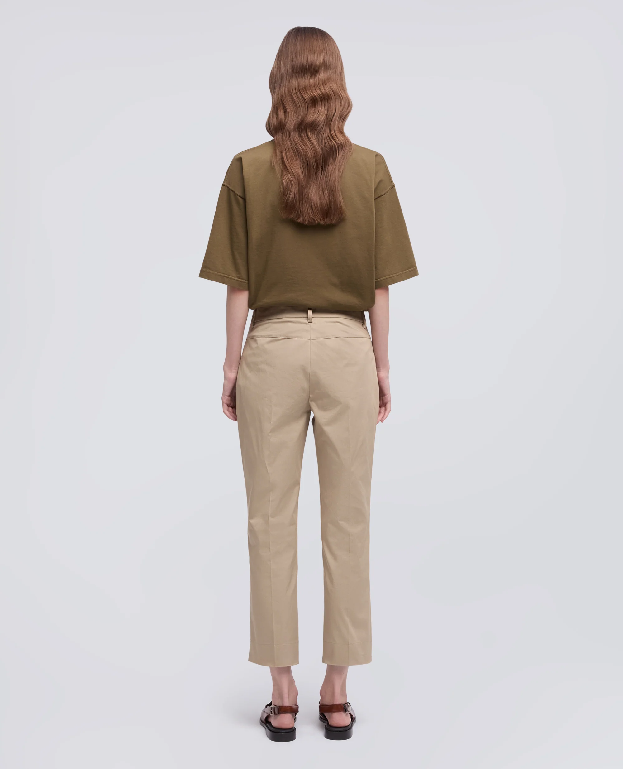 PANTALONE CAPRI IN TWILL DI COTONE STRETCH - COLONIALE - Image 3