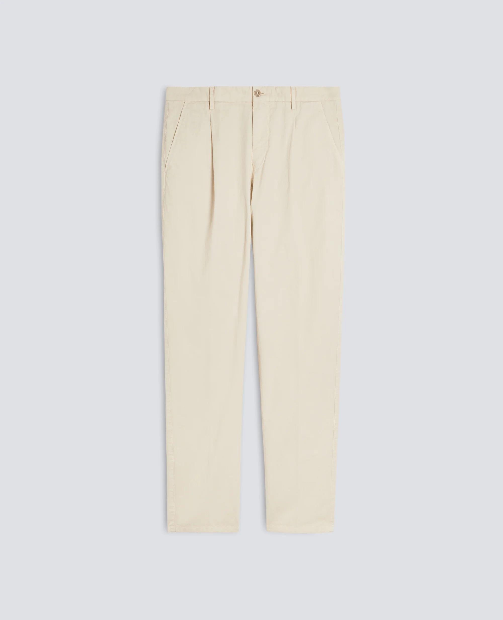 PANTALONE IN GABARDINA DI COTONE TINTO CAPO - SASSO