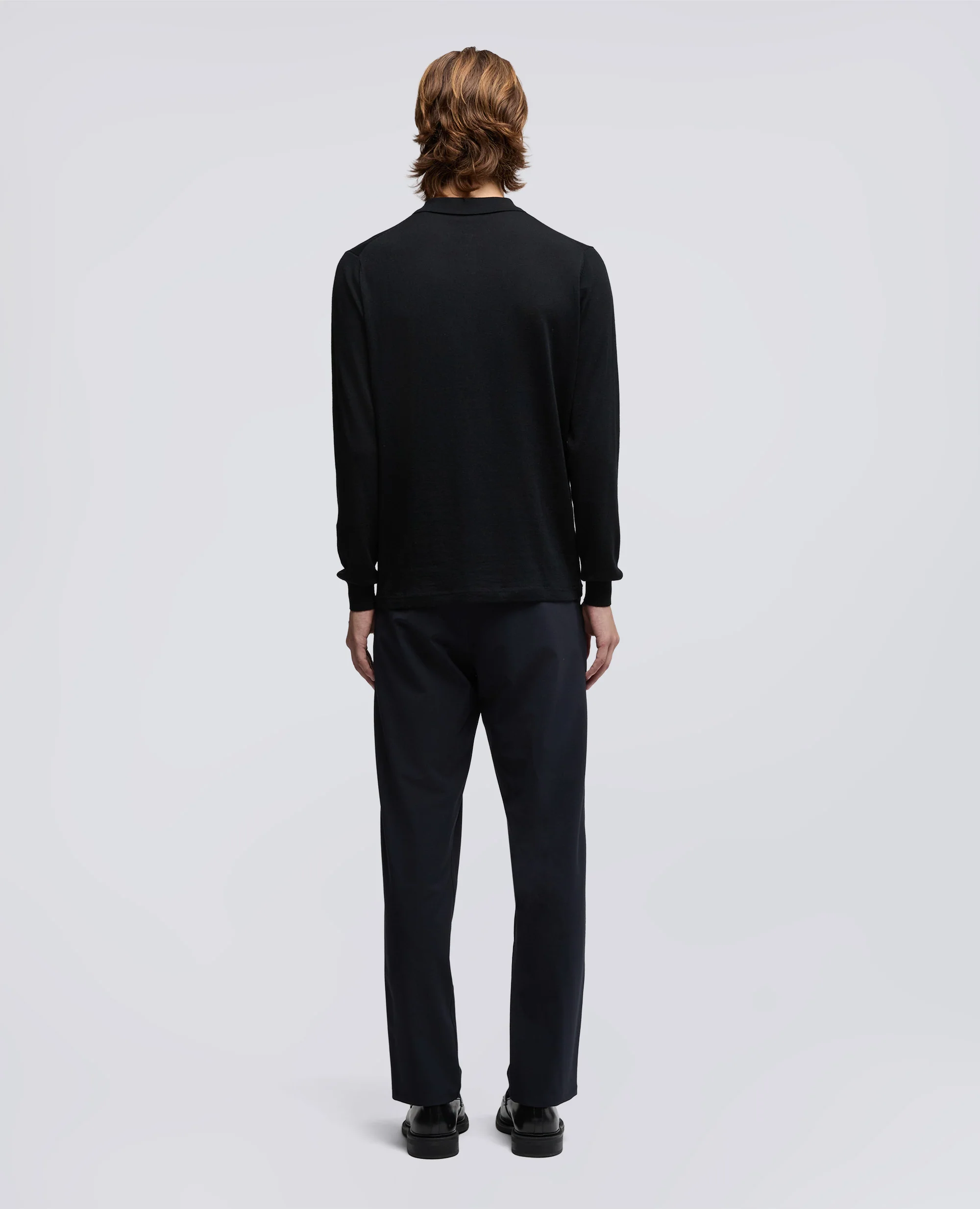 POLO A MANICHE LUNGHE - NERO - Image 3