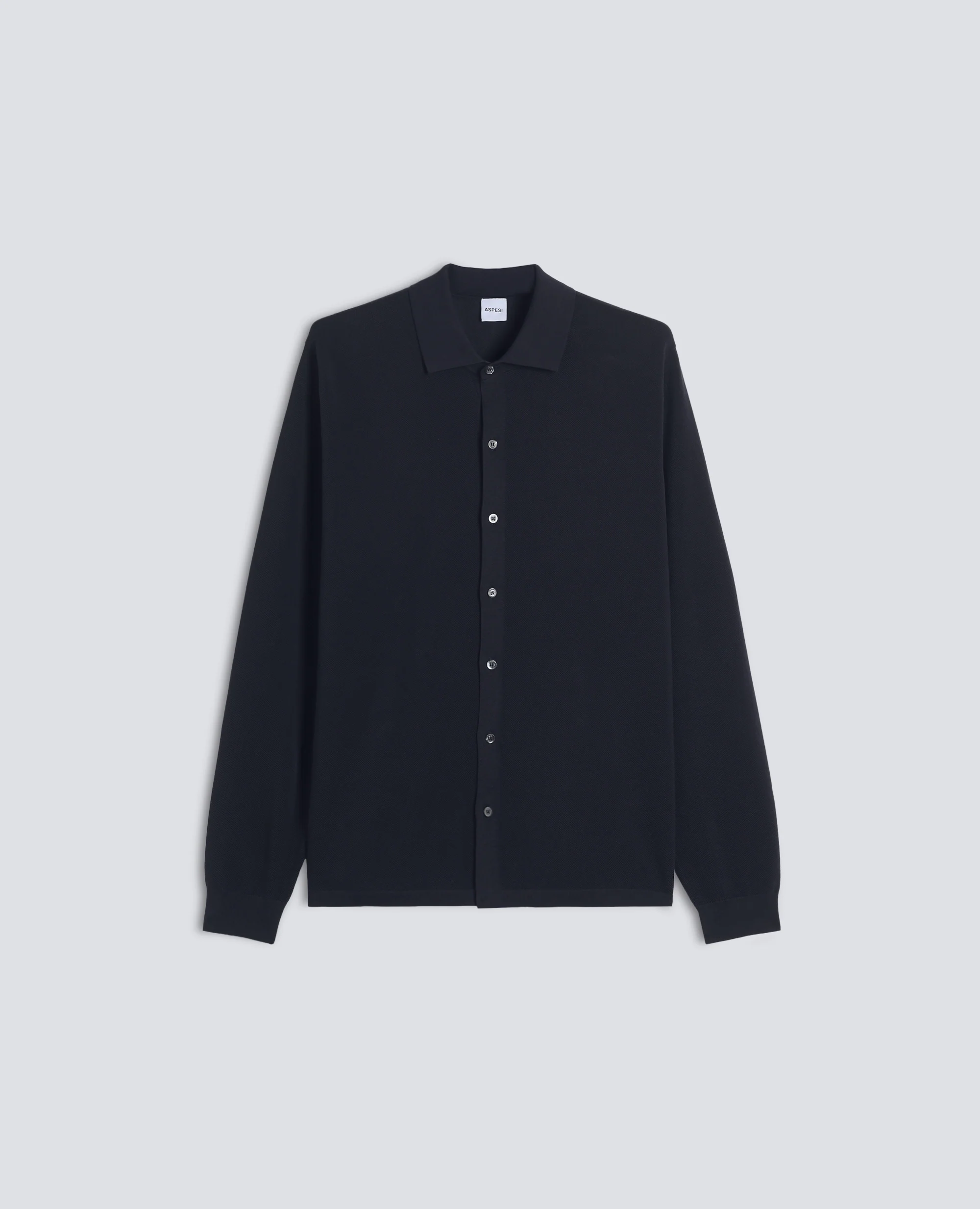 POLO DI MAGLIA IN COTONE TINTO CAPO - NAVY