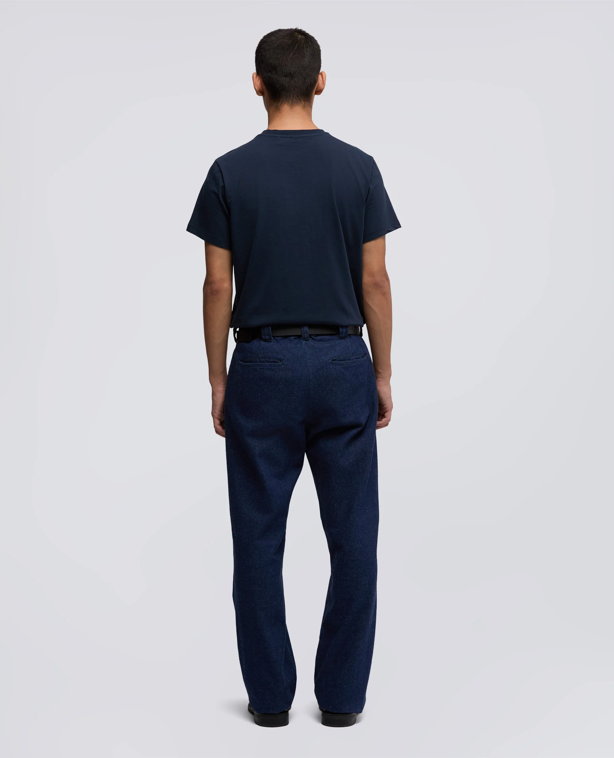T-SHIRT IN JERSEY DI COTONE CON STAMPA "SILENZIO" - NAVY - Image 3