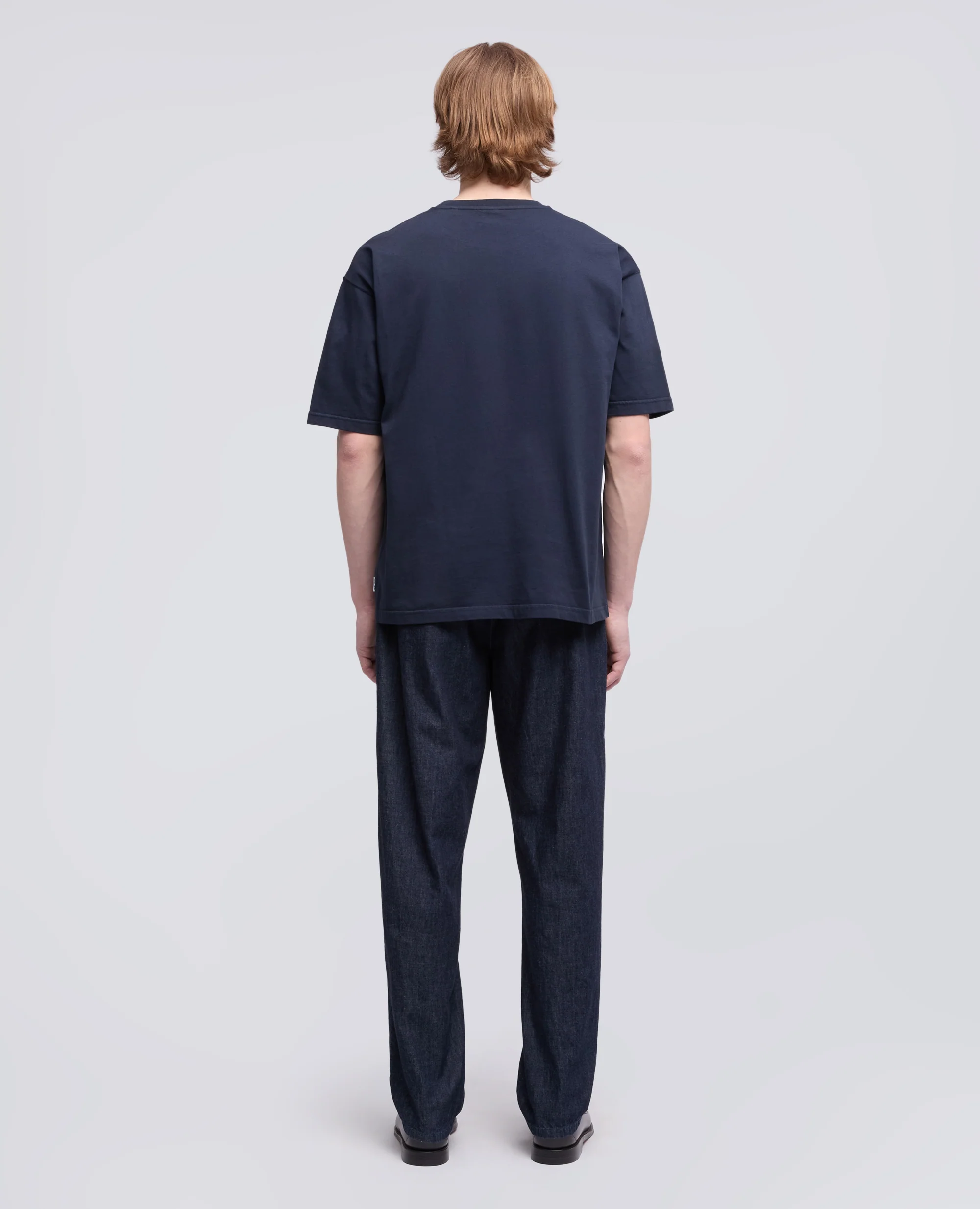 T-SHIRT "NOT THIS YEAR" IN JERSEY DI COTONE - NAVY+SCRITTA BIANCA - Image 3