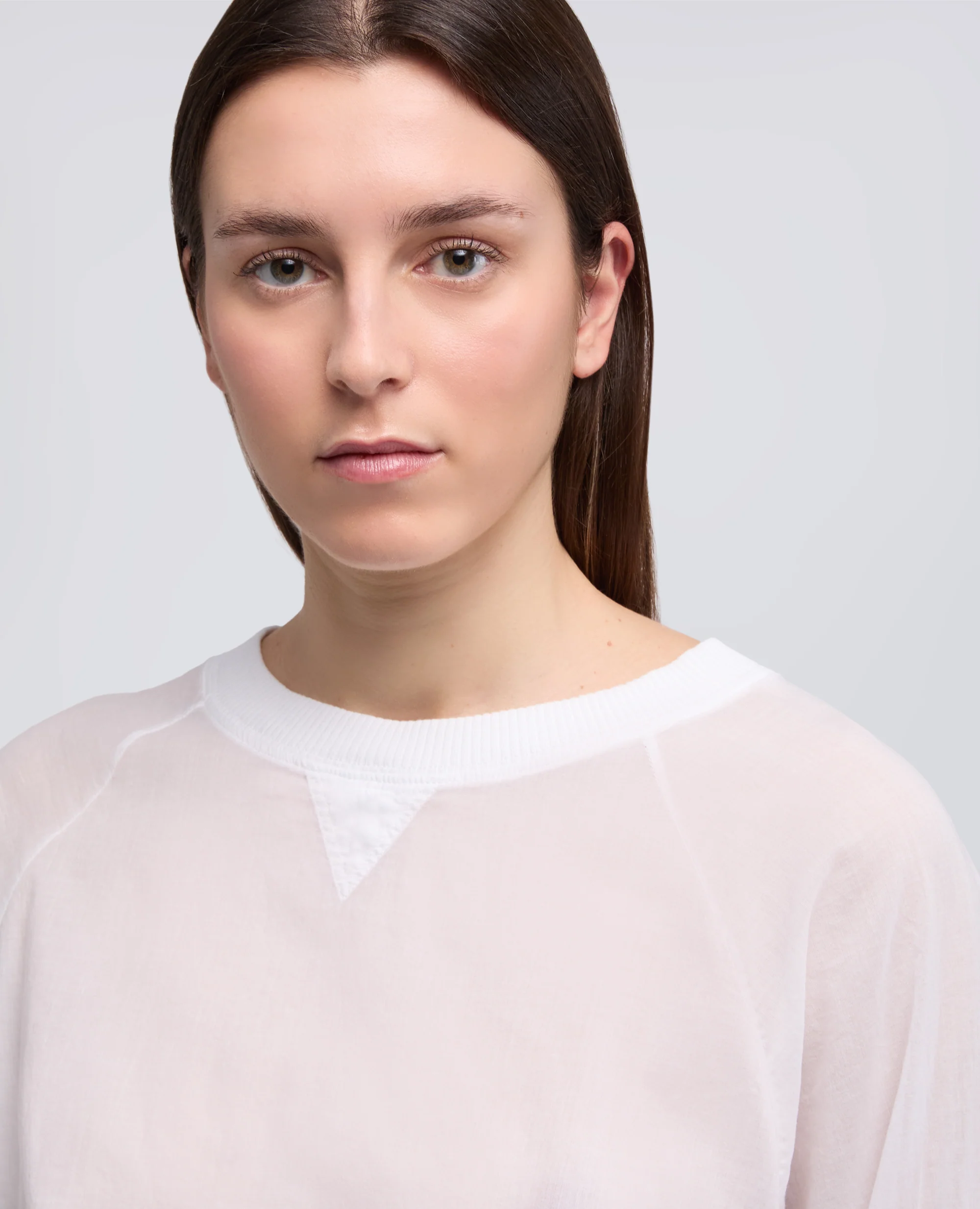 BLUSA IN VOILE DI COTONE TINTO CAPO - BIANCO - Image 4